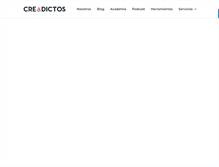 Tablet Screenshot of creadictos.com